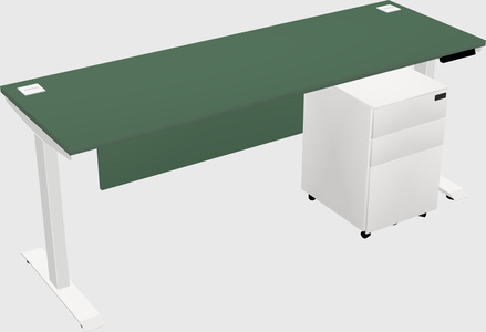 Single motor electric desk