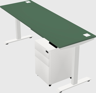 Single motor electric desk