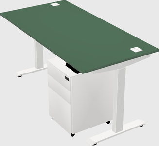 Single motor electric desk