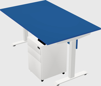 Single motor electric desk