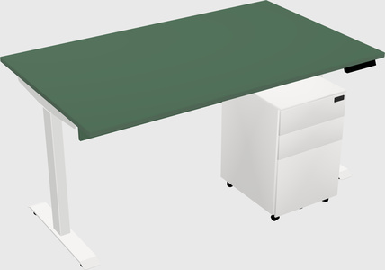 Single motor electric desk