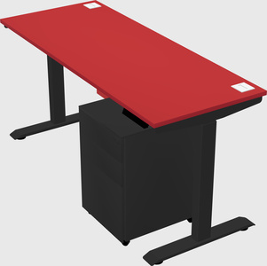 Single motor electric desk
