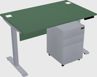 Single motor electric desk