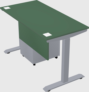 Single motor electric desk