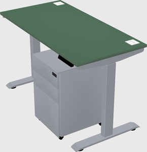 Single motor electric desk