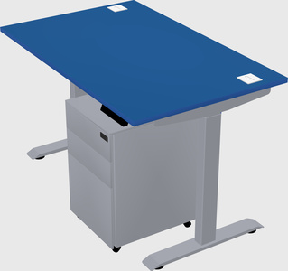 Single motor electric desk