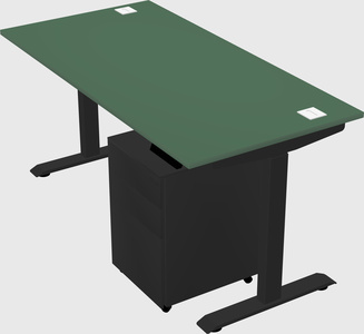 Single motor electric desk