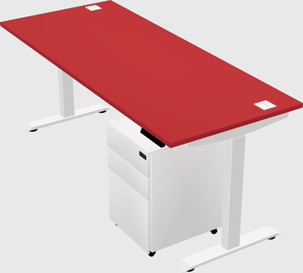 Single motor electric desk