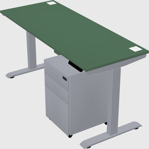 Single motor electric desk