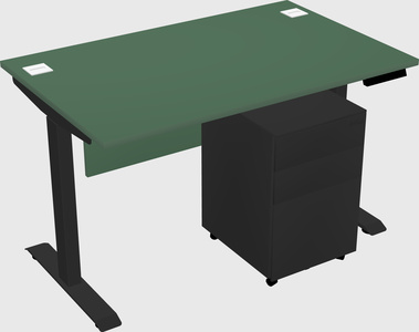 Single motor electric desk