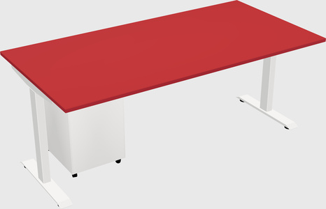 Single motor electric desk