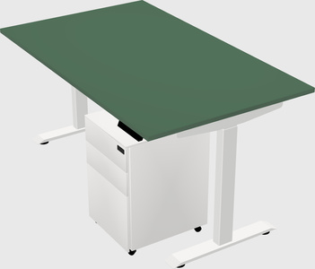 Single motor electric desk