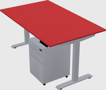 Single motor electric desk