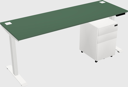 Single motor electric desk