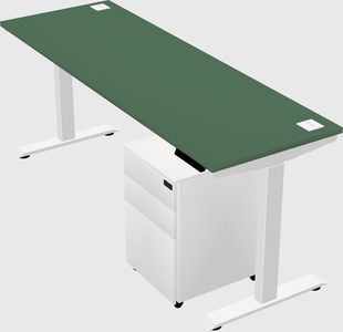 Single motor electric desk