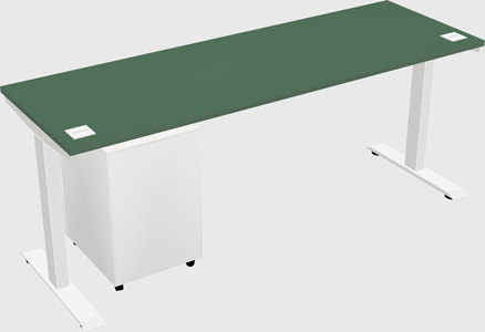 Single motor electric desk
