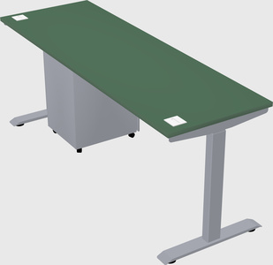 Single motor electric desk