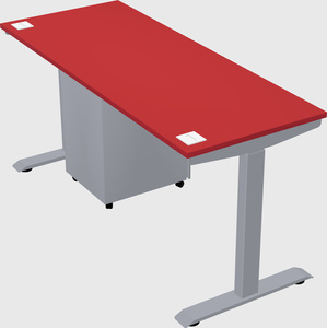 Single motor electric desk