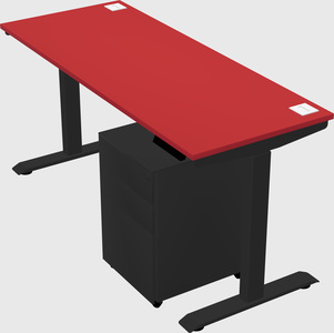 Single motor electric desk