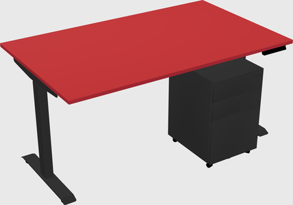 Single motor electric desk