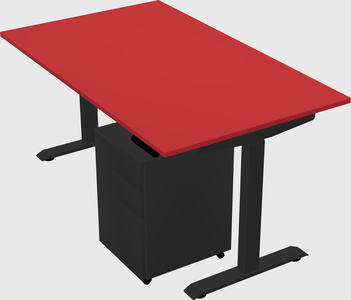 Single motor electric desk