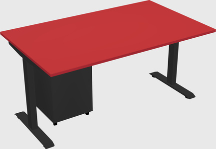 Single motor electric desk