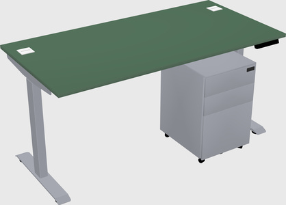 Single motor electric desk