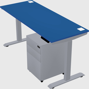 Single motor electric desk