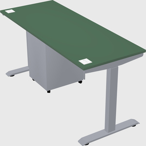 Single motor electric desk
