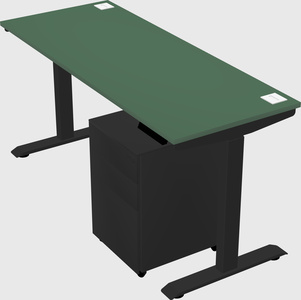 Single motor electric desk