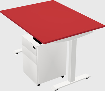 Single motor electric desk