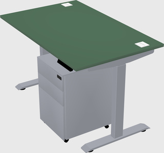 Single motor electric desk