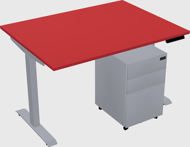 Single motor electric desk