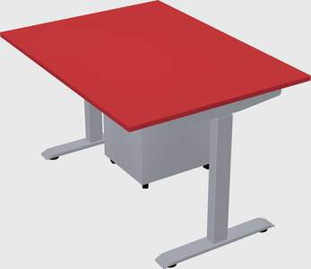 Single motor electric desk