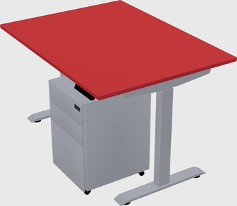 Single motor electric desk
