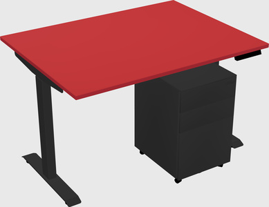 Single motor electric desk