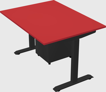Single motor electric desk