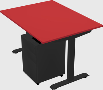 Single motor electric desk