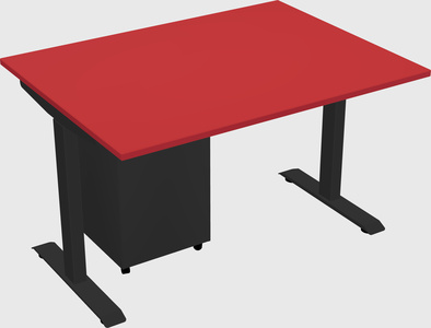 Single motor electric desk