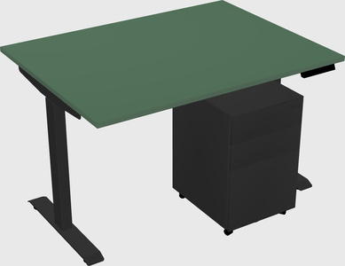 Single motor electric desk