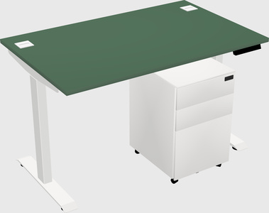 Single motor electric desk