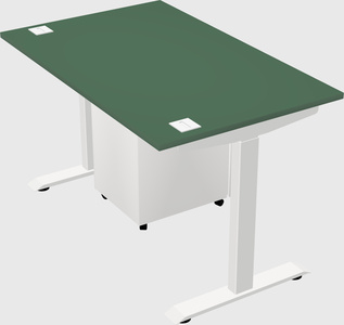 Single motor electric desk