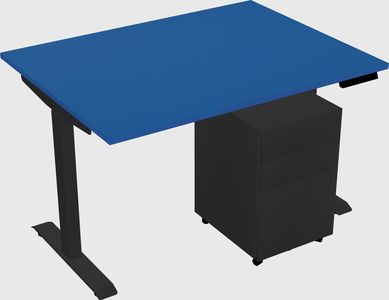 Single motor electric desk