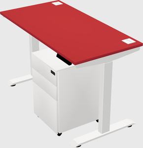 Single motor electric desk