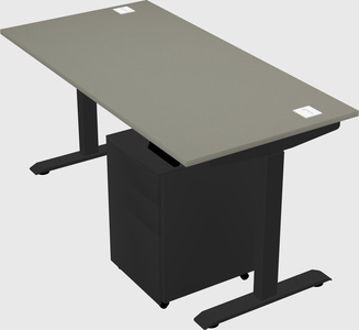 Single motor electric desk
