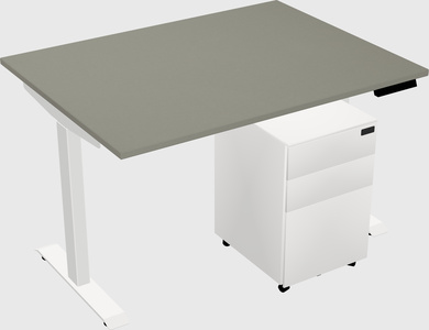 Single motor electric desk