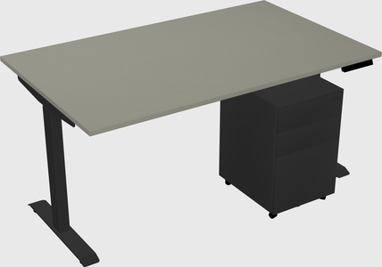 Single motor electric desk