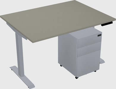 Single motor electric desk