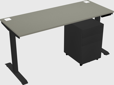 Single motor electric desk