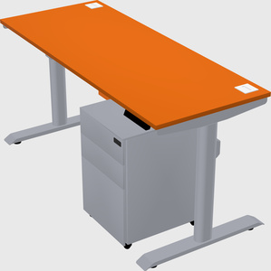 Dual motor electric desk